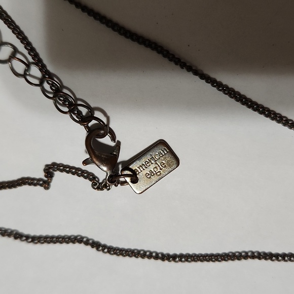 Vintage American eagle moon charm necklace & chocker - Picture 3 of 4